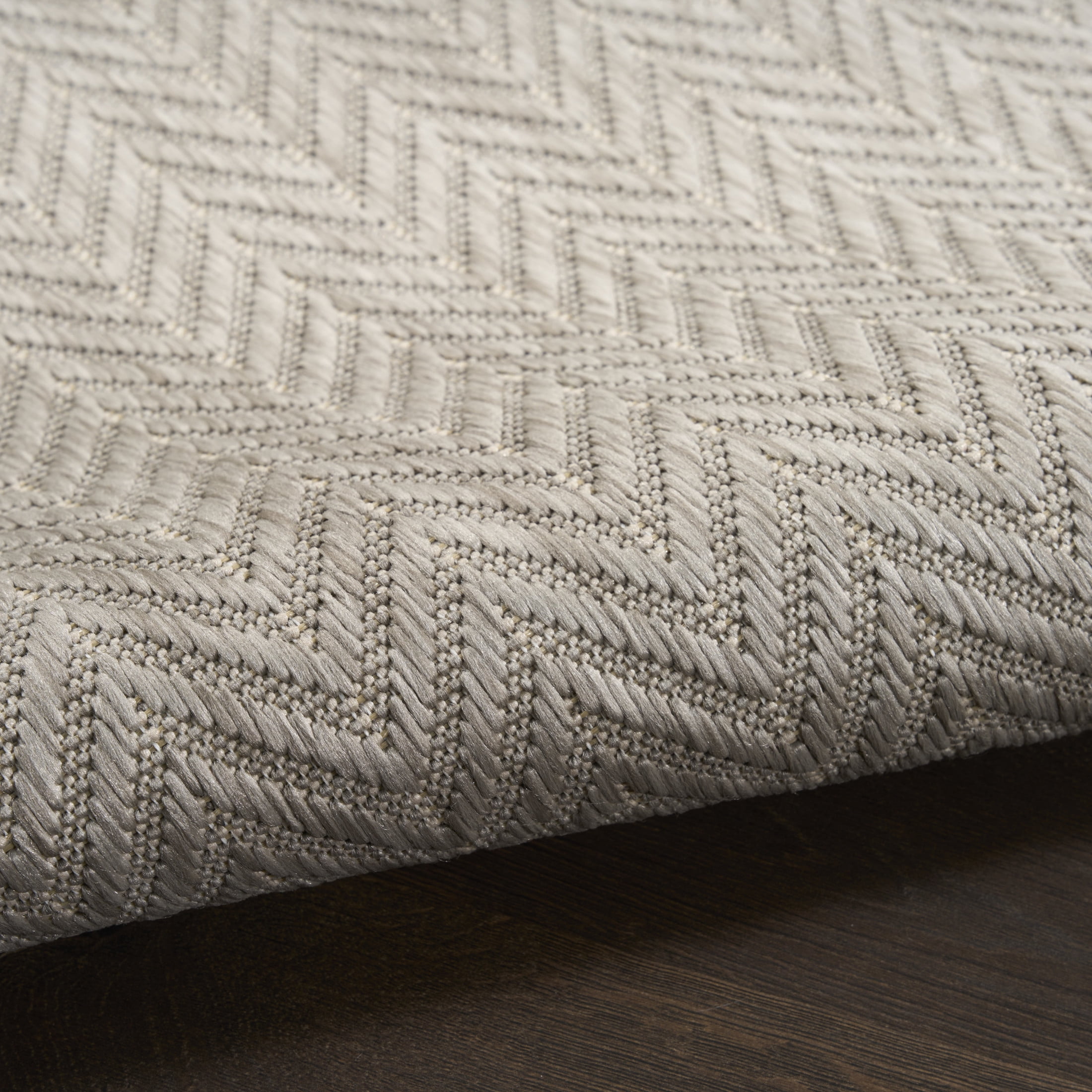 Nourison Horizon Indoor/Outdoor 9' x 12' Grey Modern Rug