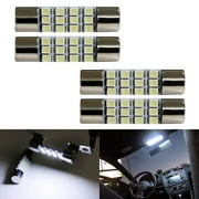 iJDMTOY (4) Xenon White 12-SMD 578 579 572 211-2 212-2 214-2 LED Replacement Bulbs For Car Interior Map Dome Cargo Area Lights