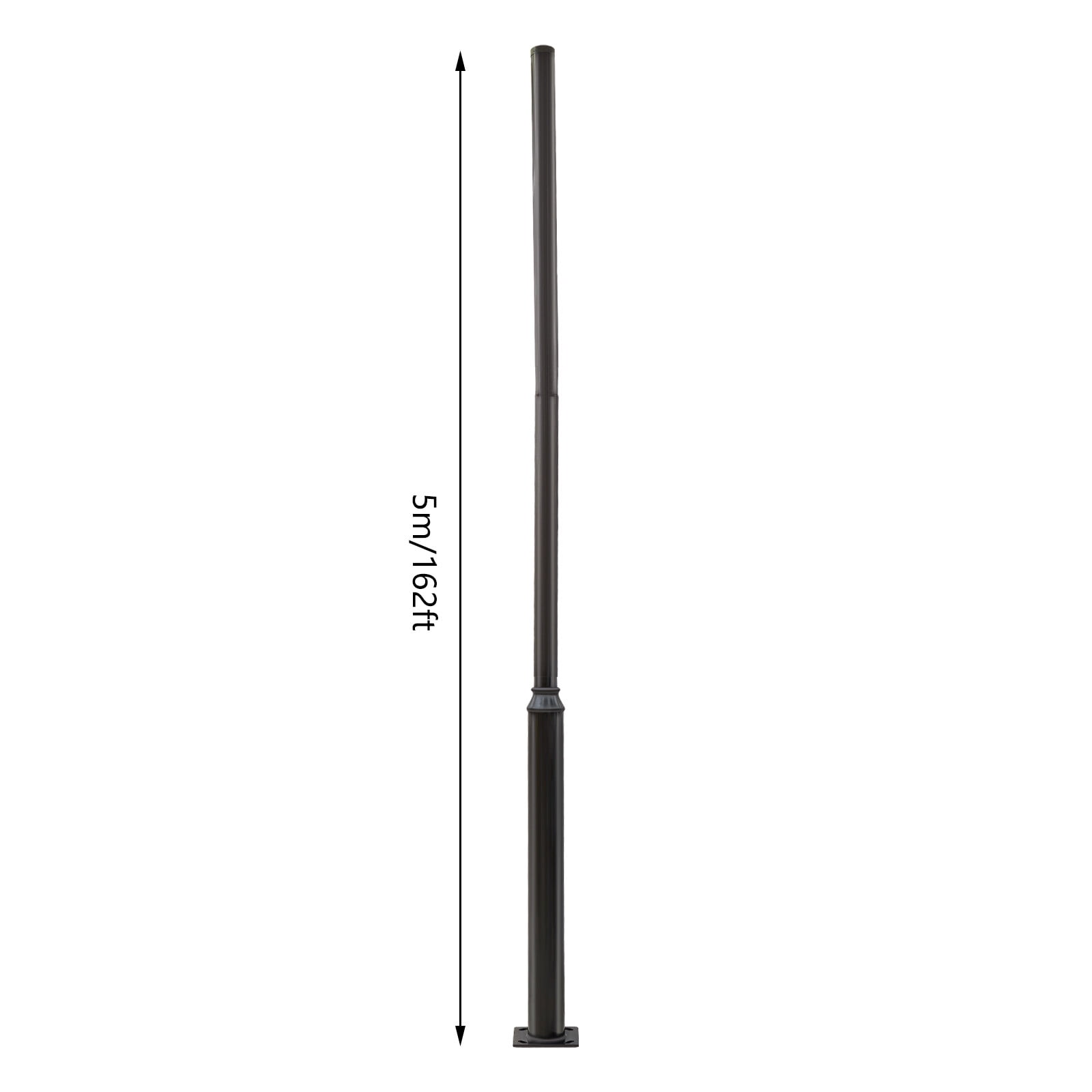 Portable Outdoor Light Pole with Foundation Frame, Heavy-Duty Street Light Pole Metal Street Lamp Post, Outdoor Street Courtyard Parking Lot Lighting Post for Street Lights, Garden Lights