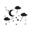 Feira De Vaidadel Baby Nursery Clouds Stars Wall Sticker Moon Cloud Wall Decal DIY Wall Mural Sticker