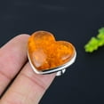 thumbnail image 2 of Natural Baltic Amber Gemstone Handmade 925 Sterling Silver Ring Size 8, 2 of 2