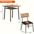 thumbnail image 2 of GAOMON 3-Piece Modern Dining Table Set with 2 Upholstered Stools & Storage Rack – Ideal for Small Spaces, 2 of 6