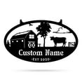 thumbnail image 3 of Custom Metal Farm Sign - Personalized Farm Name Sign for Outdoor Decor (DONKEY-B-25x43), 3 of 12