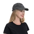 thumbnail image 7 of DouZhe Adjustable Washed Cotton Baseball Cap - Utah State Emblem Flag Prints Vintage Dad Hat Unisex Sports Caps (Black), 7 of 7