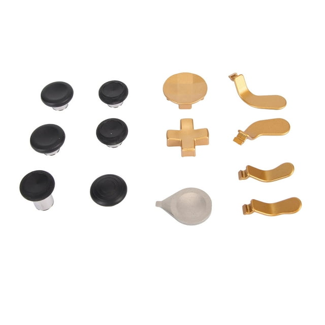 Thumbsticks de Repuesto de Metal para Elite Series 2 Controller Core Modelo 1797 Kit de Botones Magnéticos 13 en 1 que Incluye 4 Botones Traseros Programables