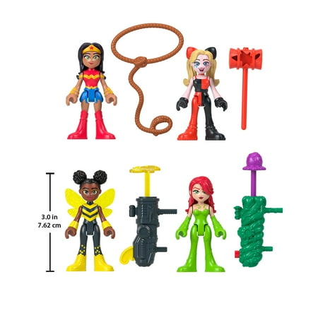 Imaginext DC Super Friends Rivals pack 8-Piece Figures & Accessories Set, Preschool Toys