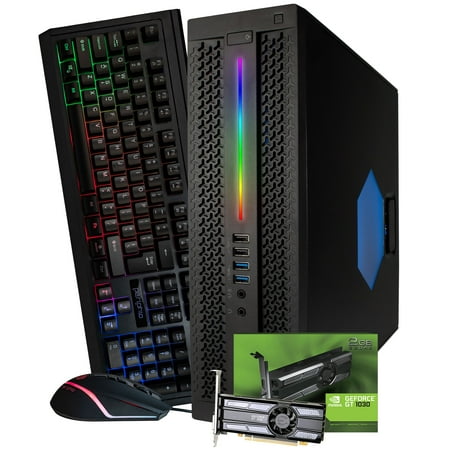 Restored HP Elite RGB Gaming Computer | Intel i5 (3.6Ghz Turbo) | GeForce GT 1030 (2GB) | 16GB DDR4 RAM | 500GB SSD + 1TB | 5G-WIFI + Bluetooth | Windows 10 Pro | RGB Mouse & Keyboard (Refurbished)