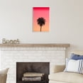 thumbnail image 2 of Stupell Industries Vivid Red Sky Palm Tree Silhouette Coastal Painting Unframed Art Print Wall Art, 2 of 6