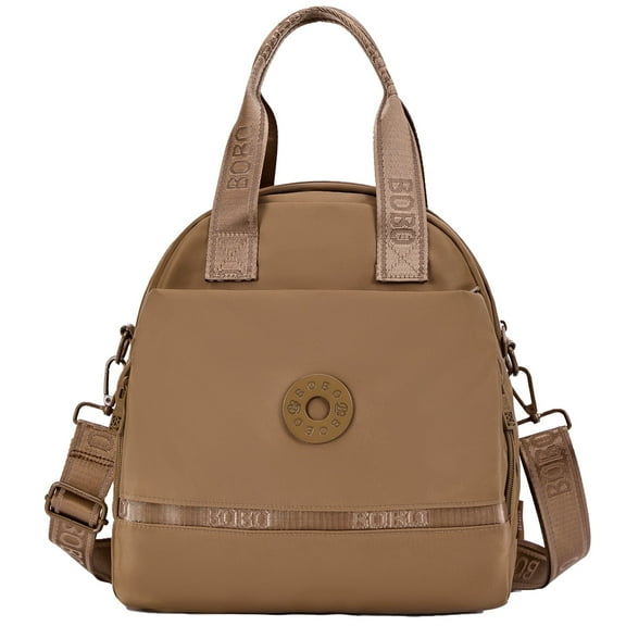 Atrufo Tote Bag for Women - Large Capacity Nylon Work Commuter Bag with Multiple Compartments & Hidden Secure Zipper, Durable Waterproof Tote for Office, Shopping, Short Trips - Light brown