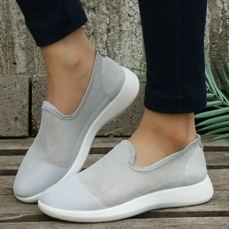 

eczipvz Sneakers for Women Slip on Walking Shoes for Women Arch Support Mesh Comfy Work Shoes
