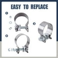 thumbnail image 6 of BATONECO 1.75" Exhaust Clamp Butt Joint Narrow Band Muffler Seal Clamp Stainless Steel, 6 of 6