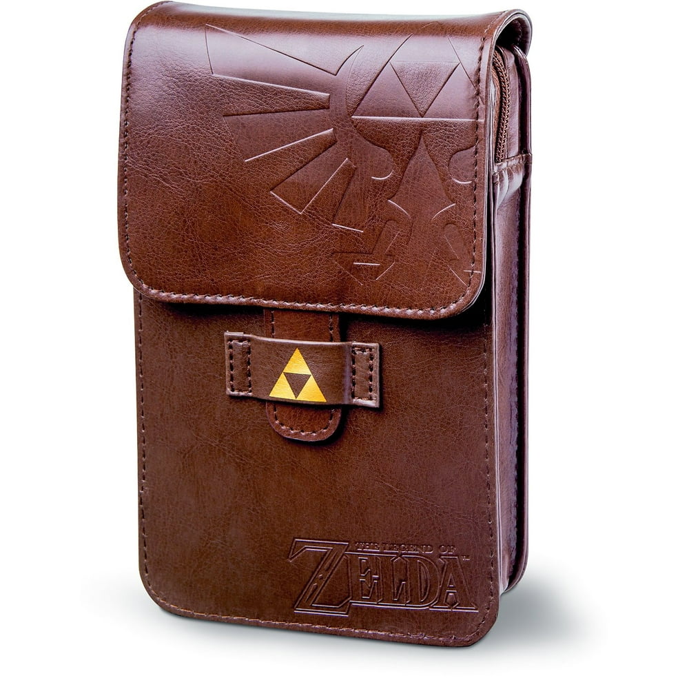 Power A Legend Of Zelda Adventurers Pouch Kit for Nintendo 3DS, Brown