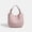Pink, variant on Women's Faux Leather Pebbled Mini Bucket Bag, Adjustable Detachable Strap, Black, White, Pink