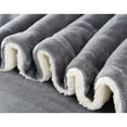 thumbnail image 3 of Grey Sherpa Throw Blanket 50X60 100% Polyester, 3 of 5