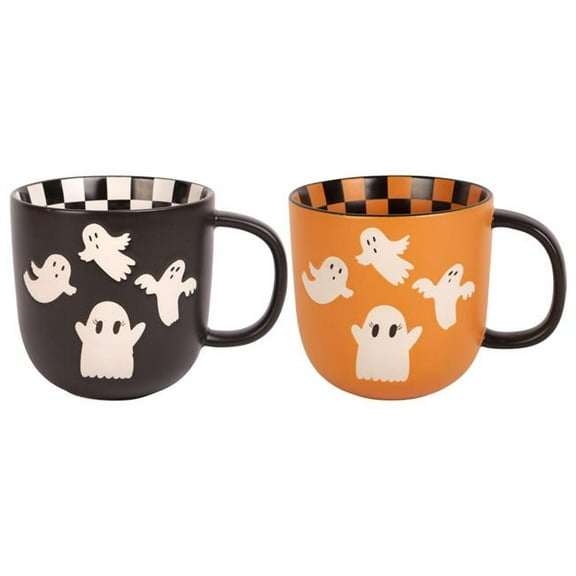 Home Essentials & Beyond 91542 19 oz Color Mug with Flying Ghosts for Unisex - Set of 2