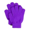 thumbnail image 3 of Naierhg 1 Pair Children Gloves Full Fingers Washable Comfortable to Wear Elastic Windproof Acrylic Thermal Mittens Purple, 3 of 8