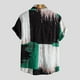 thumbnail image 3 of Camisas Manga Larga Hombre Manga Casual Collar Short Fashion Shirt Print Button Blouse Men's Turn Down Men Shirts (Green, XXL), 3 of 7