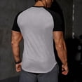 thumbnail image 7 of Ribbed T Shirts for Men , Color Block Raglan Short Sleeve Fitness Workout Tops V Neck Shirt Slim Fit Casual Basic Tee Fashion Bodybuilding Muscle Gym Baseball Tshirts, 7 of 7