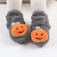 thumbnail image 6 of Ecetana Baby Fuzzy Bootie Slippers Halloween Cozy Sock Shoes Soft Infant Shoes Warm Fleece Slippers for Toddlers, 6 of 6