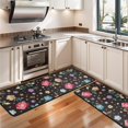thumbnail image 3 of Kitchen Rugs Sets Of 2,Pioneer Flower Floral Print Pattern Anti Fatigue Kitchen Mat Rugs Non Slip Washable,Decorative Kitchen Floor Mats for Kitchen,Sink,Laundry,17"x47"+17"x47", 3 of 5