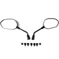 thumbnail image 2 of Krator Universal Black Motorcycle Mirrors Compatible with Yamaha TX SR CS YX RD 350 400 500 600 650 750, 2 of 4