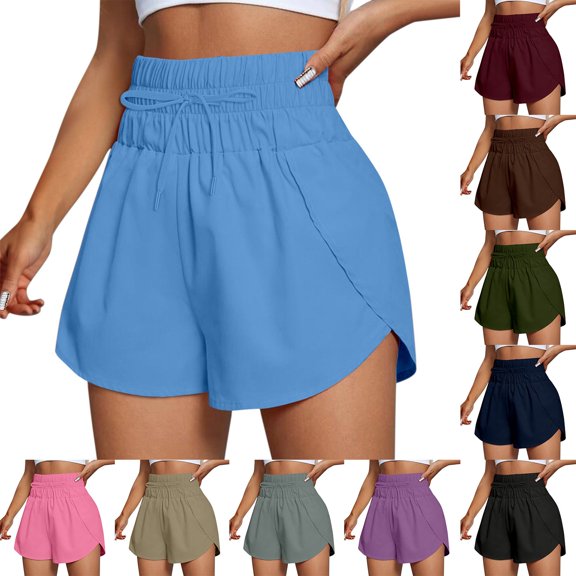 Chroia Athletic Shorts for Women High Waisted Quick Dry Running Workout Gym Yoga Shorts