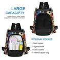 thumbnail image 6 of FORMRS Women's Travel Backpack Purse Anti-Theft Hidden Pockets Casual Shoulder Bag, Large Colorful Flowers Pattern, 6 of 7