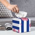 thumbnail image 6 of Sikiie Flamingo Leather Tissue Box Cover Square, tissue box holder, Tissue Box with Bottom Belt-5.2”x5.2”x5.2”, 6 of 7