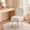 White,Fabric, variant on Modern Vanity Stool with Backrest, Square Ottoman with Hidden Storage, Soft Soft Fleece Fabric, Makeup Chair for Bedroom or Living Room