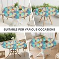 thumbnail image 7 of Round Picnic Table Cloth 100% Waterproof & Oil Proof, Elastic Fitted Table Cover for 36"-44" Round Tables, for Dining, Camping, Outdoor, 7 of 7