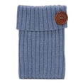 thumbnail image 2 of Womens Winter Knitted Leg Warmers w/ Button - Denim, 2 of 2