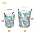 thumbnail image 3 of Balery Flamingo Cesta de ropa redonda con asas, impermeable, independiente, para ropa, juguetes, dormitorio y familia-Small, 3 of 6