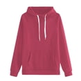 thumbnail image 3 of Chandail à Capuchon pour Femmes, Comdrip Chandail à Capuchon pour Femmes d'Automne et d'Hiver Mode Grande Taille Chandails à Capuchon pour Femmes Rose Vif P, 3 of 4