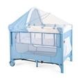 thumbnail image 1 of Cuna Colecho D’Bebé con 2 Niveles Mosquitero Acolchonado - Azul, 1 of 7
