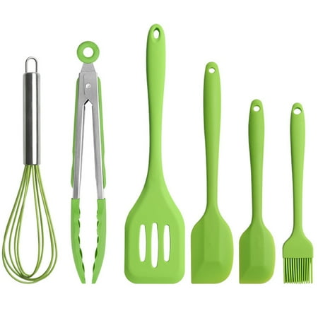 

6pcs Non Stick Silicone Easy Clean Cooking Utensil Set Heat Kitchen