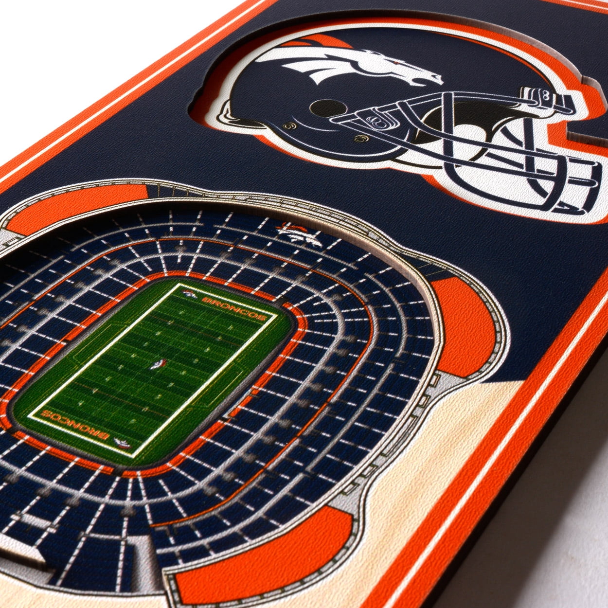 Denver Broncos 6'' x 19'' 3D StadiumView Banner