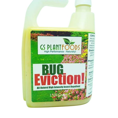 Bug Eviction - Organic Garden Pest Control, Natural Pest Killer Pesticide for Garden Plants, Vegetable, Evicts Moth, Caterpillars, Aphid, Earwigs - Organic Pest Control - 1 Quart of