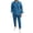 #428-Blue, variant on Yusimy Men's Solid Color 2-Piece Button-Down Hoodie Set Jacquard Loose Pullover Half-Zip Drawstring Pants Casual