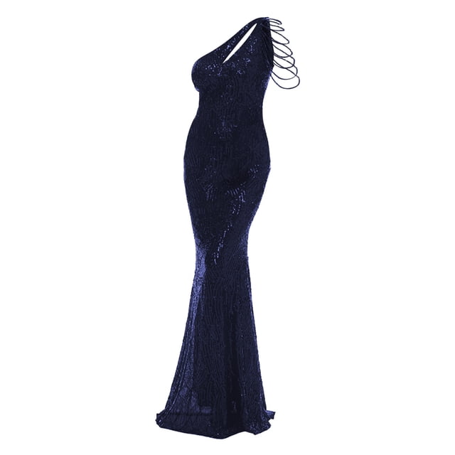 B91xZ Robes pour Femmes 2024 Robe de Cocktail Décontractée Haute Basse Automne Coupe Décontractée Robe Évasée, Bleu TTG