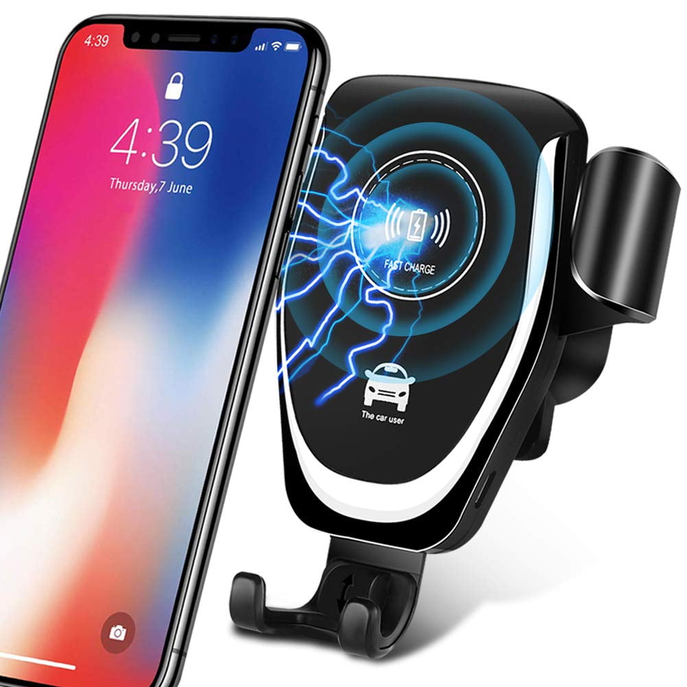 Wireless Car Charger Mount Samsung Galaxy S10 /S10+/S9 Windshield Dashboard Air Vent Phone Holder for iPhone Xs/Xs Max/XR/X/ 8/8 Plus Cshidworld Auto Clamping 10W/7.5W Qi Fast Charging Car Mount
