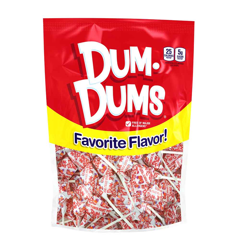 Dum Dums Lollipops Fruit Punch Flavors 150 Ct Bag