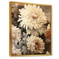 thumbnail image 2 of Designart "Retro Taupe Chrysanthemum Harmony I" Chrysanthemums Floater Framed Canvas Prints, 2 of 5