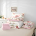 thumbnail image 5 of Feelyou Magic Elf Teens Bedding Comforter Set 7pcs, Pink Monogrammed J Queen Bedding Sets, Fairy Tale Princess Reversible Queen Sheet Sets, Lightweight Room Decor, 5 of 7