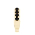 thumbnail image 3 of Rosec Jewels Lab Created Black Diamond Half Eternity Band Ring with White Diamond (AAAA Quality), 10K Yellow Gold, US 10.00, 3 of 8