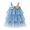 Blue, variant on OSOLU Toddler Girls Sleeveless Floral Tulle Holiday Party Tiered Dress Dance Party Princess Dresses Sundress Trendy Dailywear, 5-6 Years