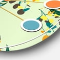 thumbnail image 3 of Designart 'Bright Eucalyptus Floral Pattern Iii Mid-Century Modern Wall Clock, 3 of 4