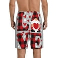 thumbnail image 3 of Naloa Buffalo Plaid Love And Gnome Men's Short Pajama Pants, Lounge Comfort Shorts with Elasticized Waistband and Side Pockets - 4X-Large, 3 of 9