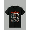 thumbnail image 1 of Camiseta de Halloween para hombre con pósteres de caras de fantasmas, informal, de algodón puro de 220 g., 1 of 6