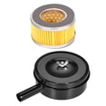 thumbnail image 1 of KAKOWELY 2pcs Air Compressor Intake Filter Iron Shell Noise Muffler Silencer Tool,5.12"X3.94"X1.57", 1 of 4