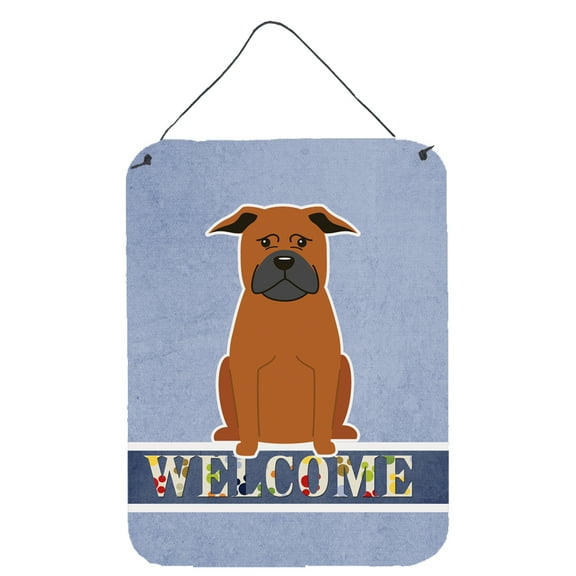 Caroline's Treasures BB5692DS1216 Chinese Chongqing Dog Welcome Wall or Door Hanging Prints, 12x16, multicolor